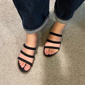 Steve Madden Black Sandal Slides, Size 7.5